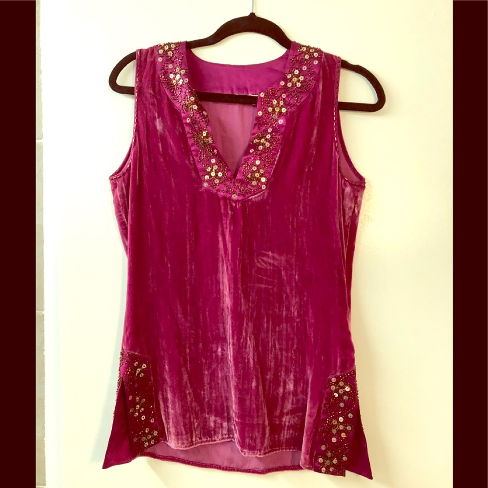 Vintage ‘90’s crushed velvet boho top.